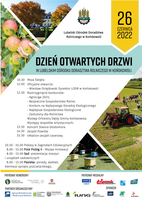 Dzień otwartych drzwi w Lubelskim Ośrodku Doradztwa Rolniczego w Końskowoli 26 czerwca 2022