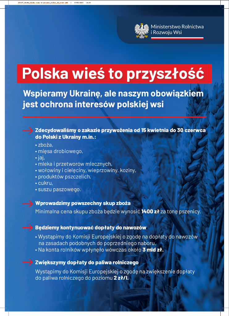 Plakat Polska Wieś To Przyszlość