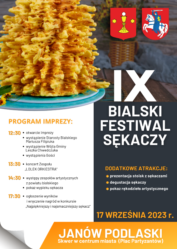 IX  Bialski Festiwal Sękaczy, 17 września 2023 r. w godz. 1230-1800  - Janów Podlaski